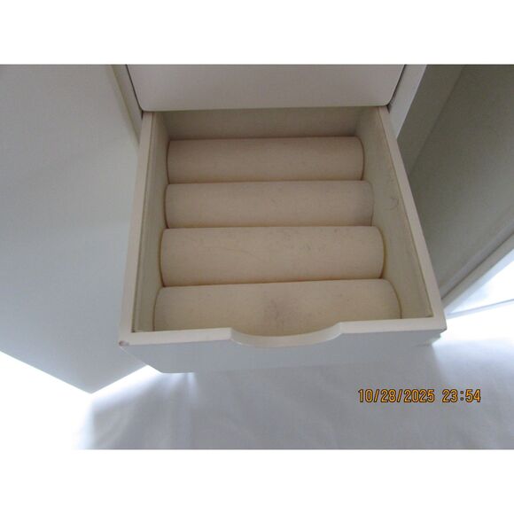 Avon 1999 Jewelry box armoire case floral design red roses 5 drawers mirror - Picture 12 of 16